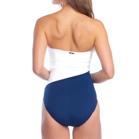 LAUREN Ralph Lauren colorblock one-piece Swimsuit - Picture 2 of 7